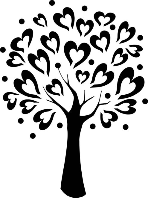 Adesivo Árvore Coração