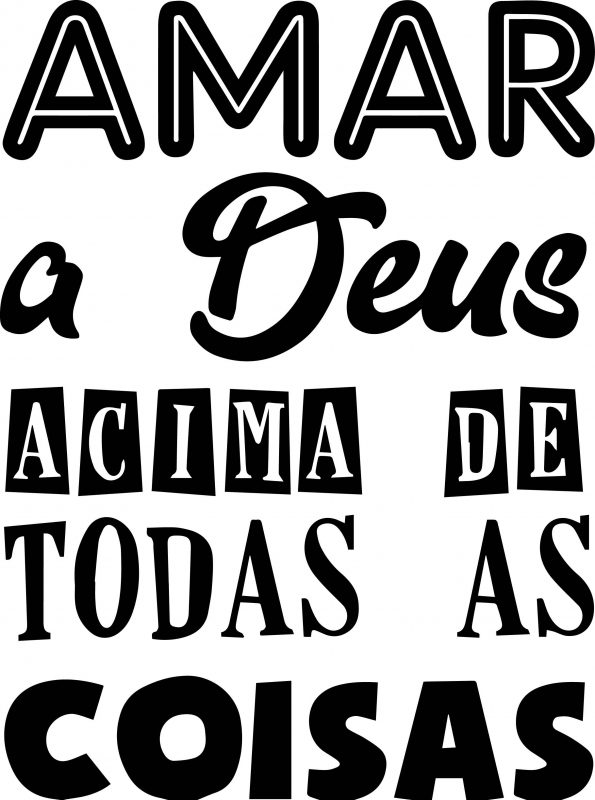 Adesivo Frase Amar A Deus F Brica Do Adesivo