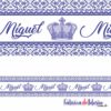 KIT 60 ADESIVOS – URSO PRÍNCIPE AZUL ESCURO NOME PERSONALIZADO