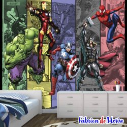 Adesivo Papel de Parede Infantil Avengers HQ