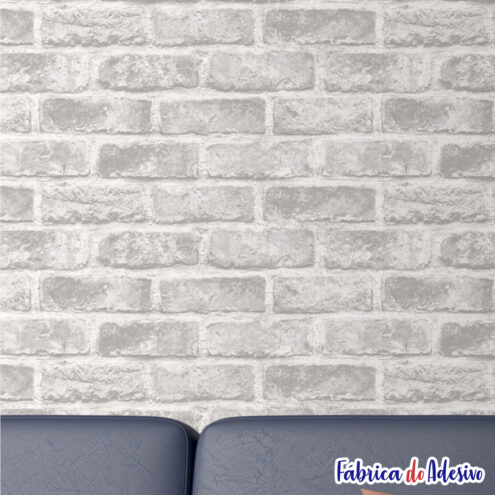 Papel de parede adesivo lavável - Tijolinho 48