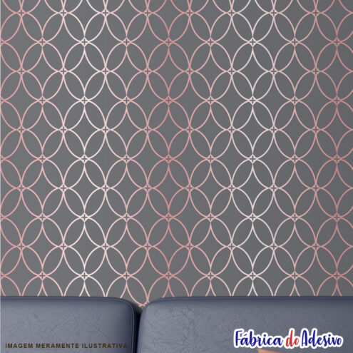 Papel de parede adesivo lavável - Zara Oval Rosé