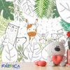 Papel de parede adesivo lavável - Safari 5 (Girafa)